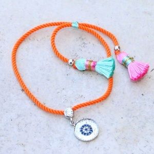 EvilEye Handmade 925k Orange Turkish BRACELET
